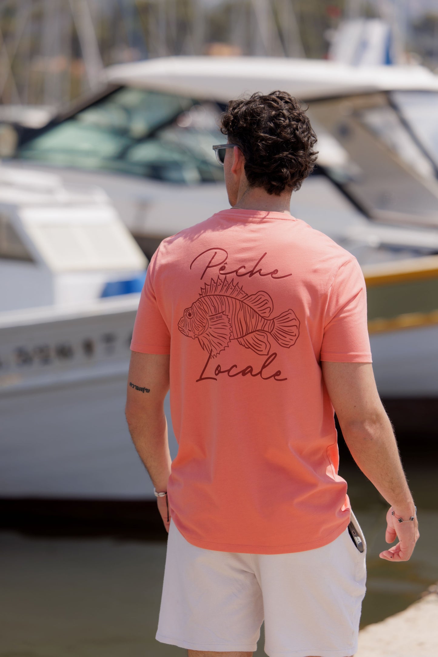 T-shirt "Pêche locale" Unisexe - Corail