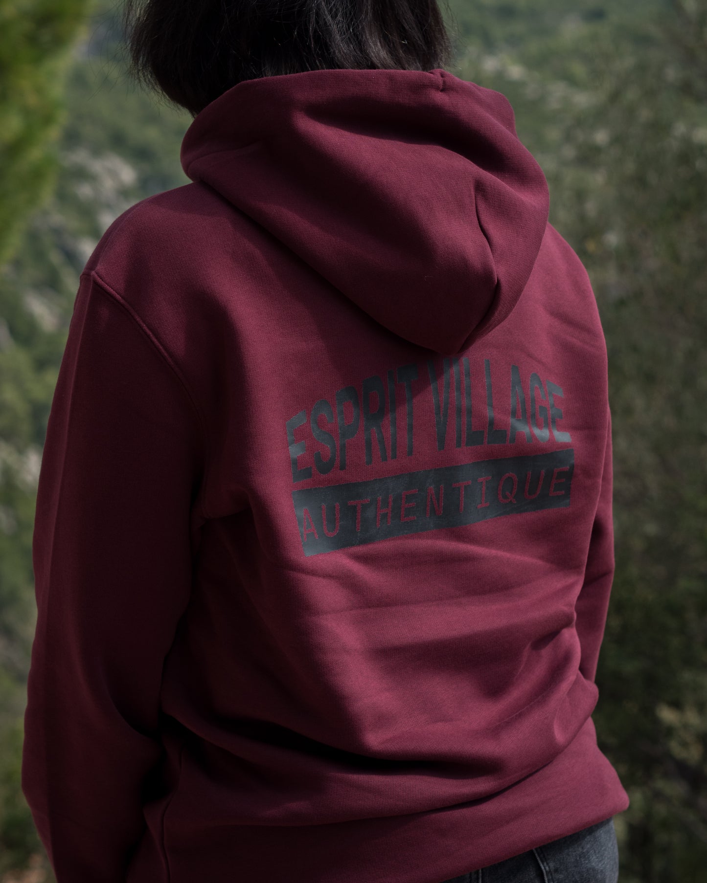 Sweat à capuche Bordeaux "Authentique"