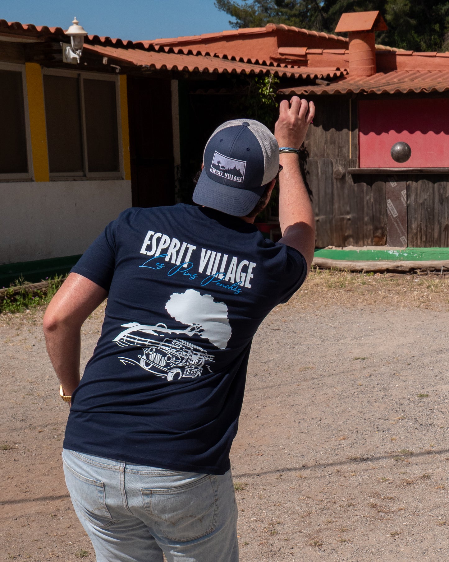 T-shirt "Les Pins Penchés" Bleu marine