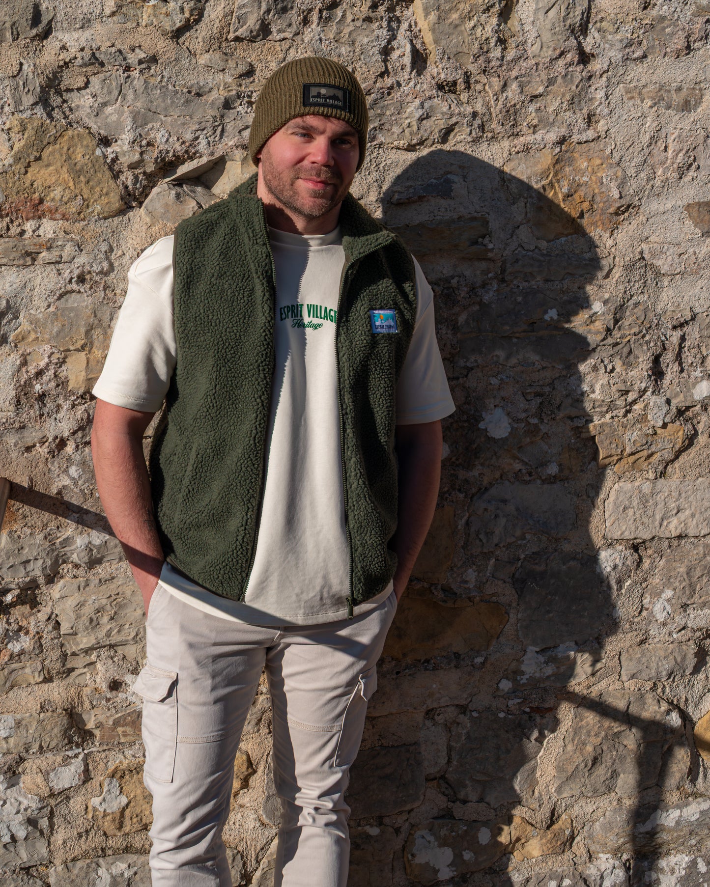 Veste sherpa sans manches  – Homme