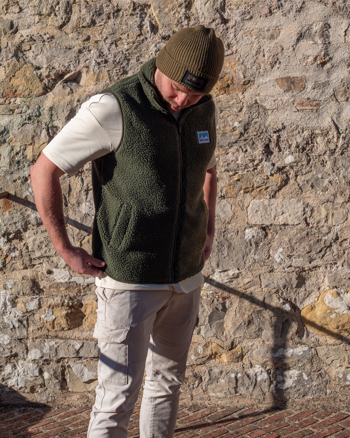 Veste sherpa sans manches  – Homme