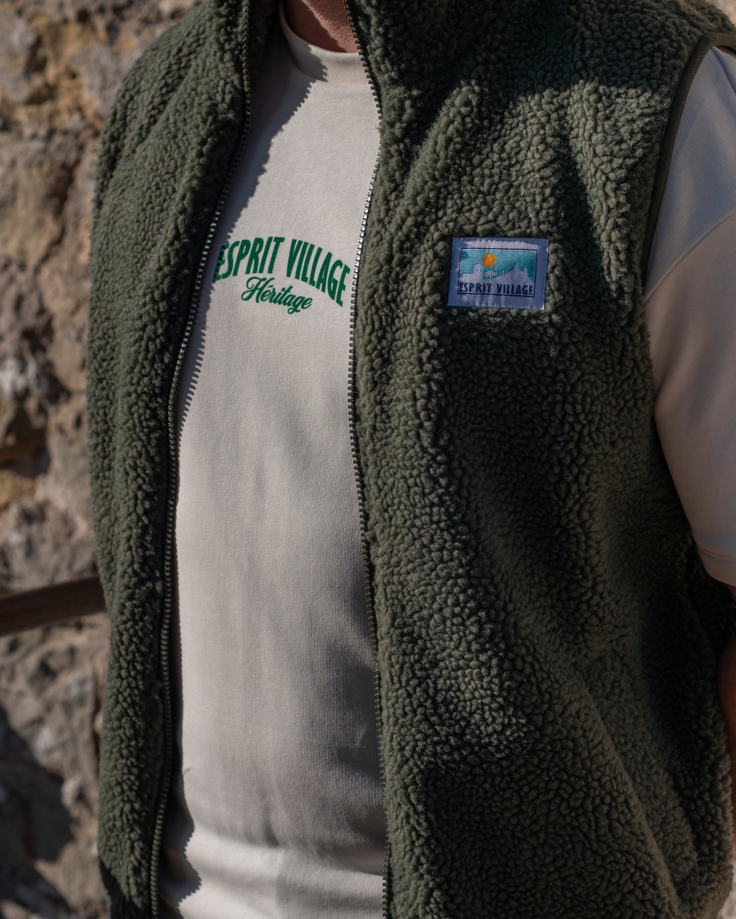 Veste sherpa sans manches  – Homme