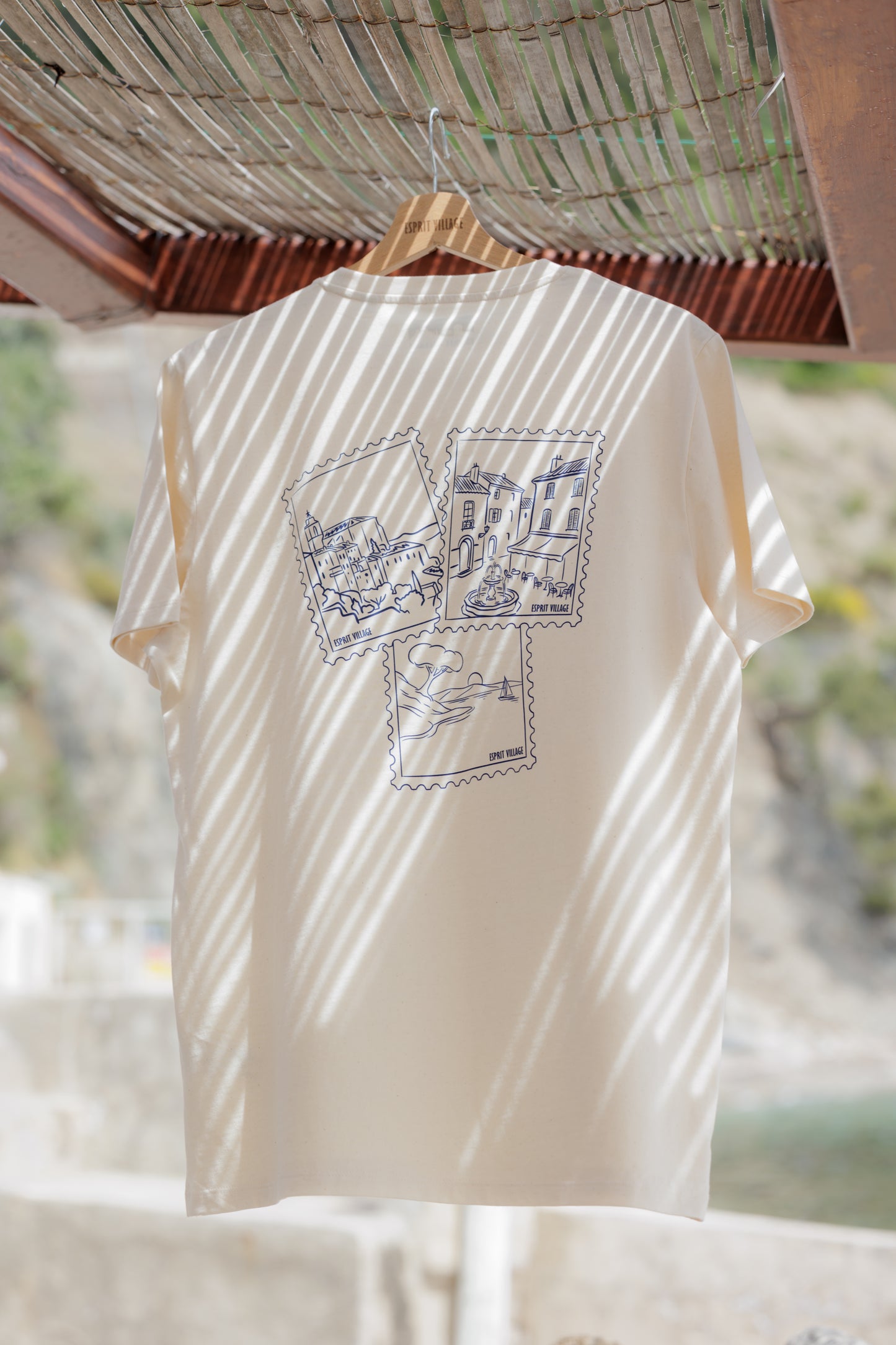 T-shirt "Timbres" Unisexe - Crème